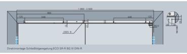 ECO Gleitschiene SR-R III BG - RAL 9006